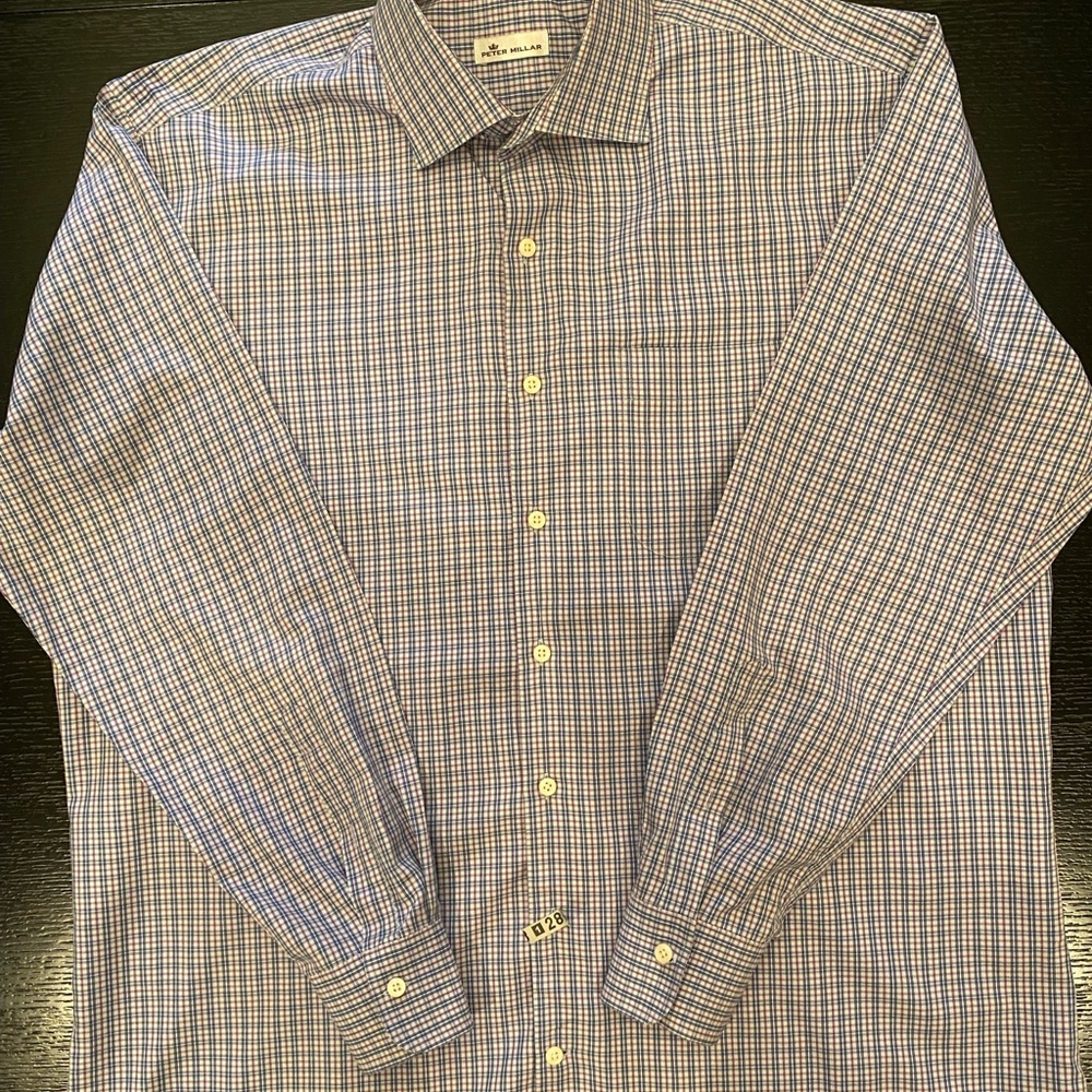 Peter Millar Plaid Button Down Shirt